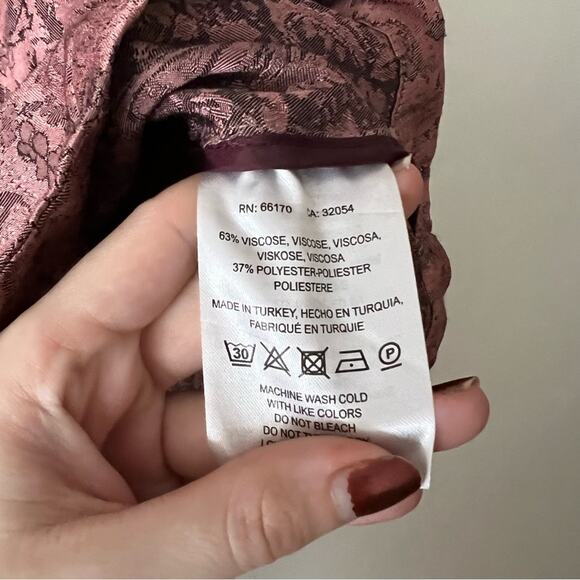 Free People Pink Silky Jacquard Blazer - Picture 8 of 10